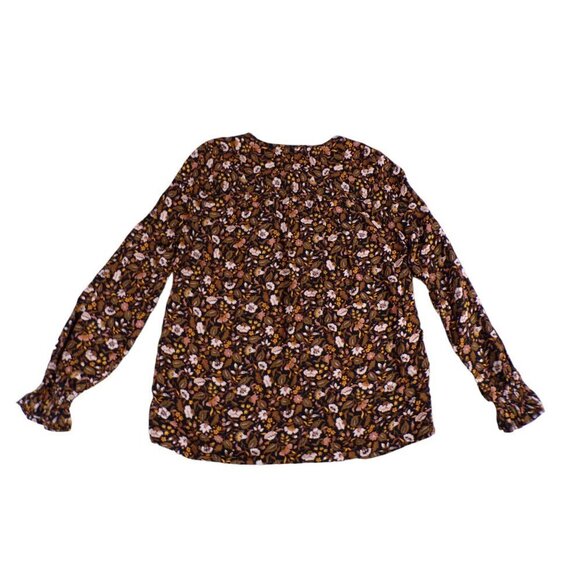 Knox Rose Black Long Sleeve Floral Top NWT Size XS #517 - Picture 4 of 14